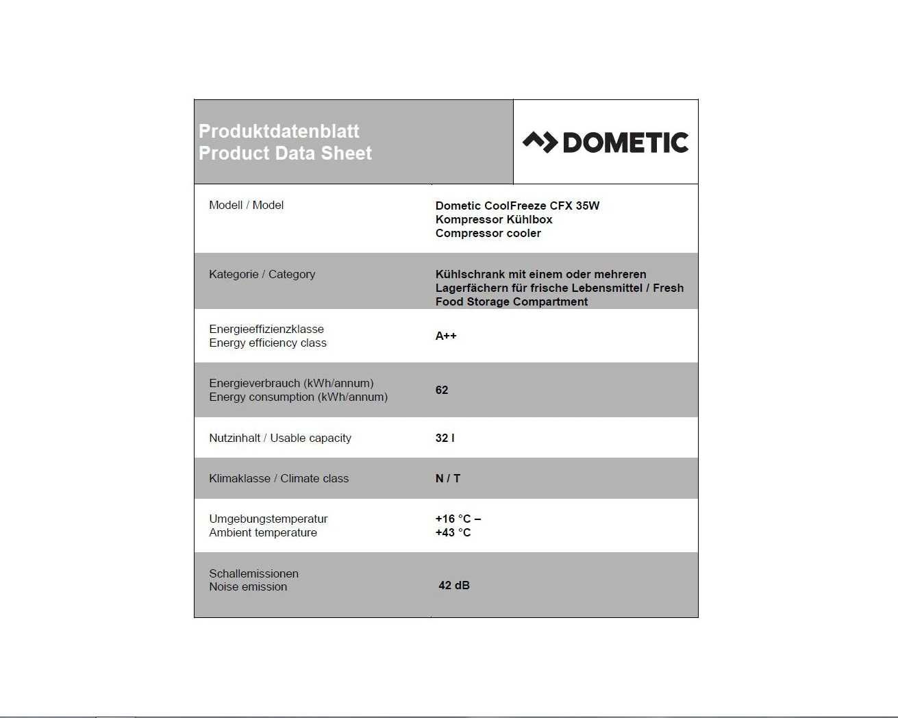 Компресорен хладилник DOMETIC CoolFreeze CFX35 W, 32 L 12, 24, 230V