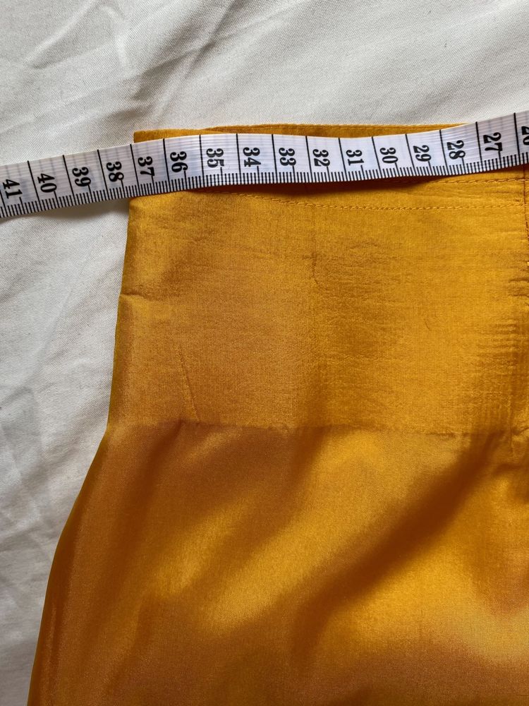 Fustă lungă midi/ maxi, amplă, din mătase, cu buzunare, S-M 36-38