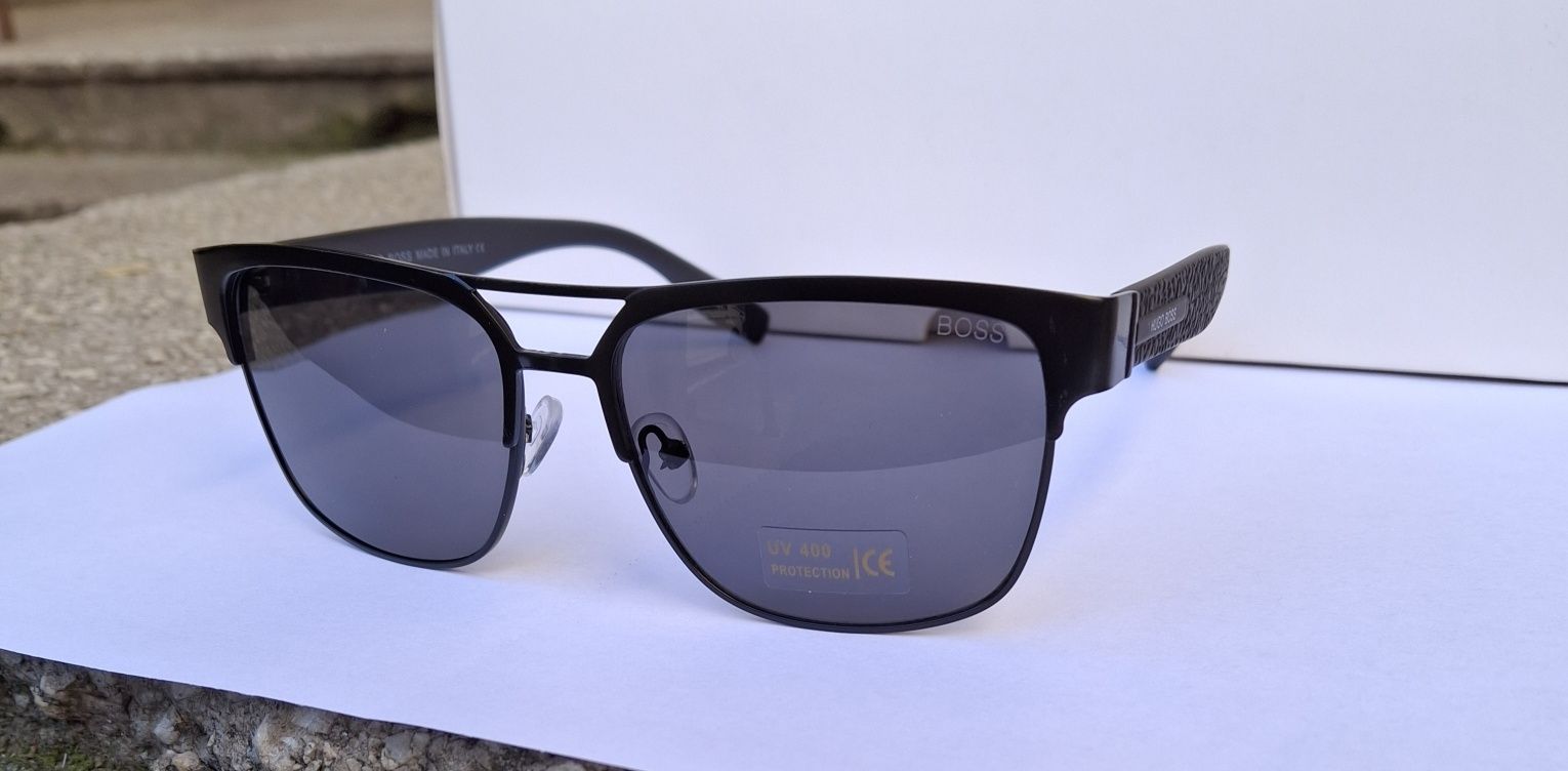 Ochelari de soare Hugo Boss negru metal