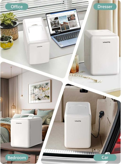 Мини хладилник VINATO 6 литра 220V-12V DC охлаждане и отопление