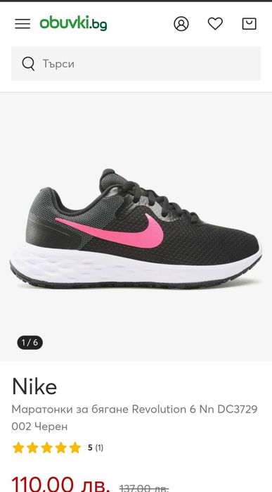 Маратонки Nike Revolution 6