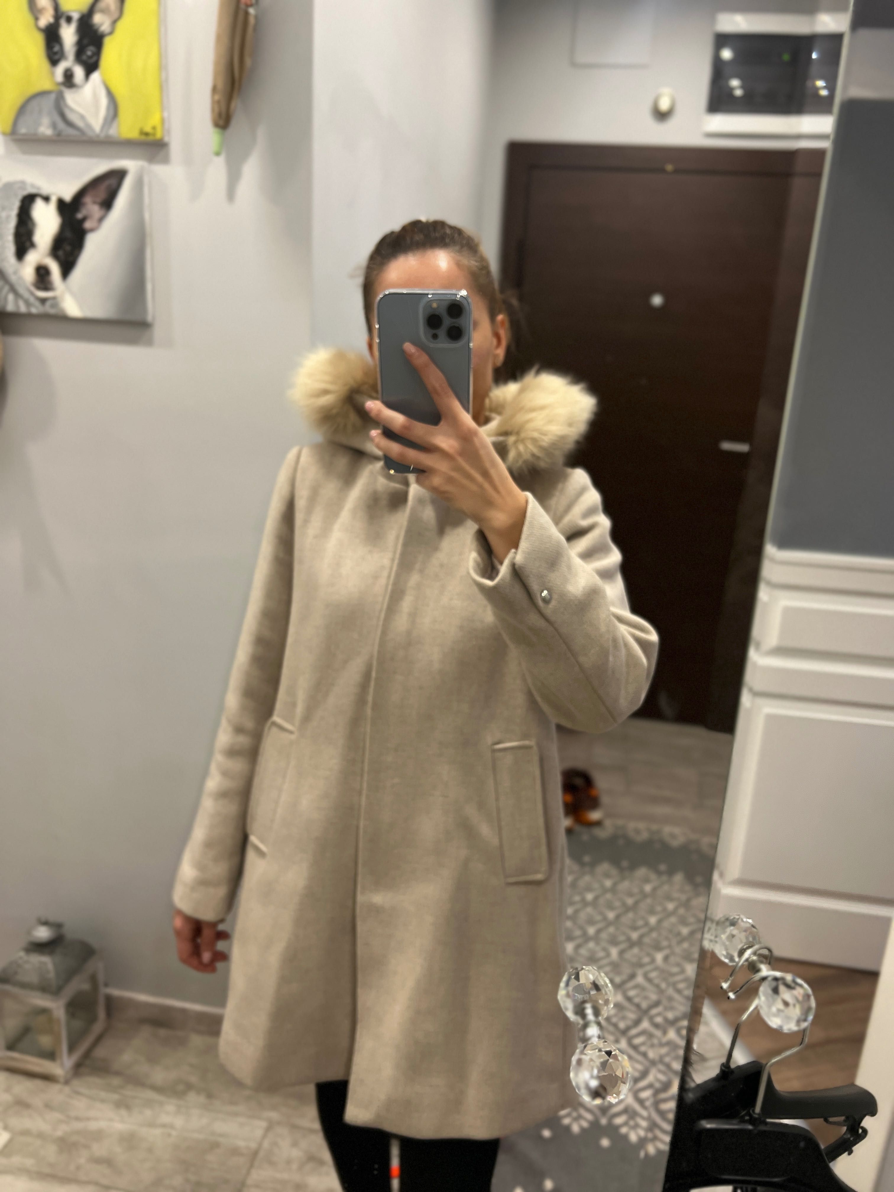 Палто Mango със съдържание на вълна XS размер