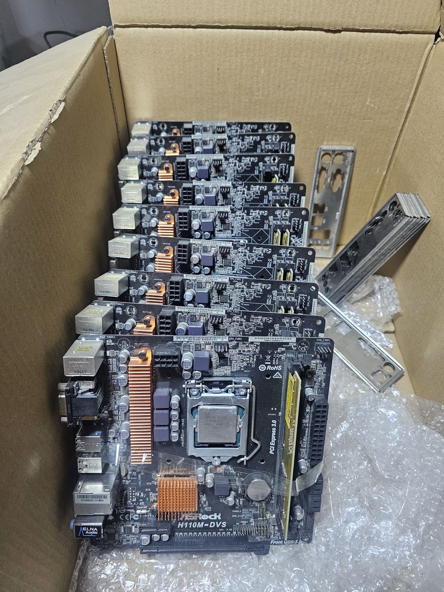 Материнские платы h110 / xeon e3-1220v5/ ddr4 8gb
