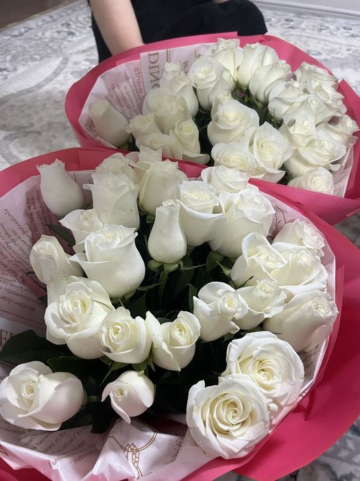 Белые цветы 25шт