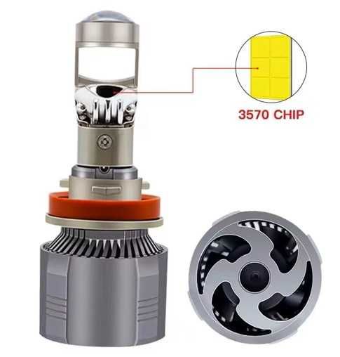 Лед крушки с лупа А80 за фарове Н11 Canbus 12-24V 220W 30000LM 5700К
