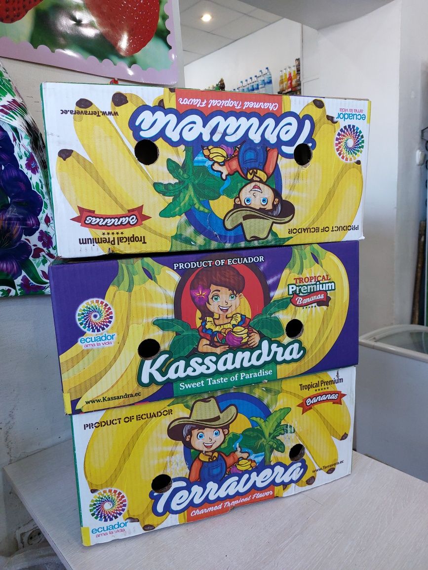 Картонные банановые ящики