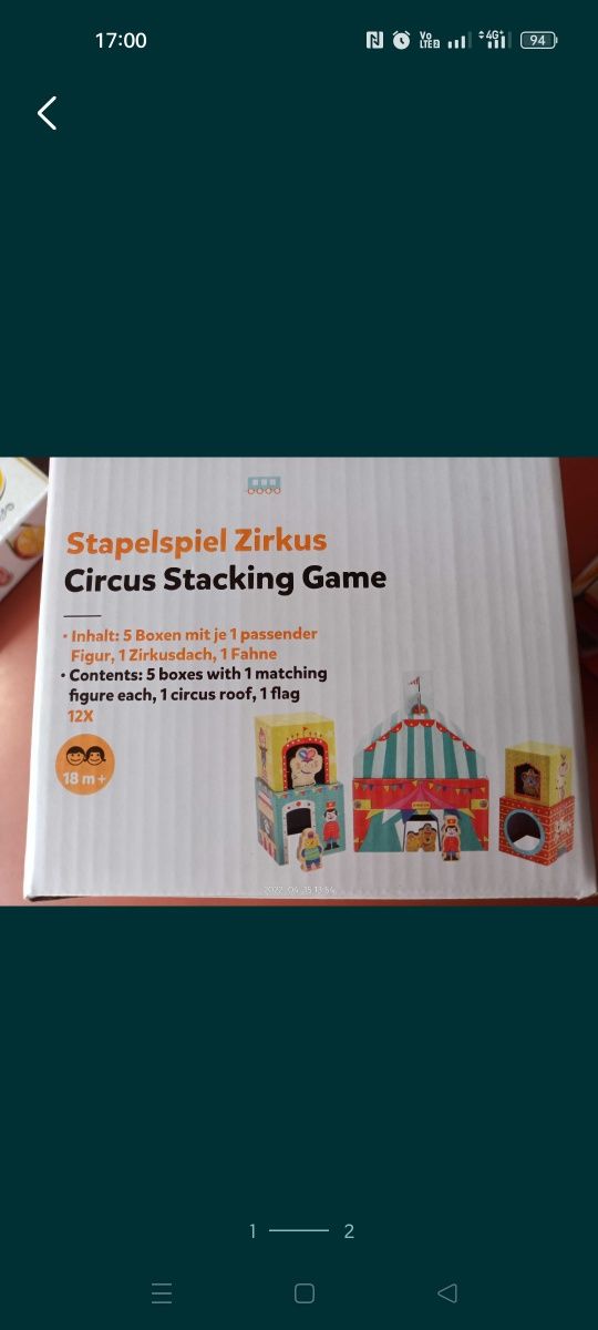 Circus stacking game