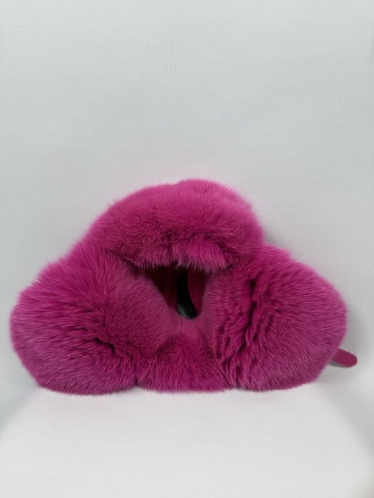 Ermanno Scervino розова шапка вълна и лисица