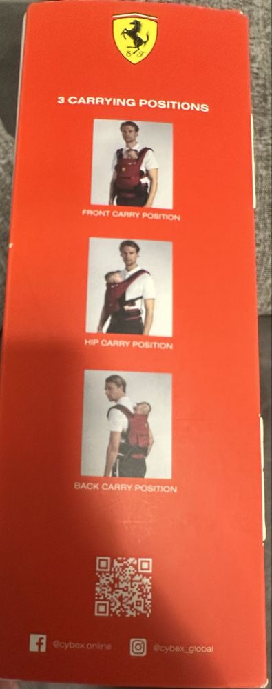 НОВА Ергономична раница CYBEX MY.GO Ferrari Black