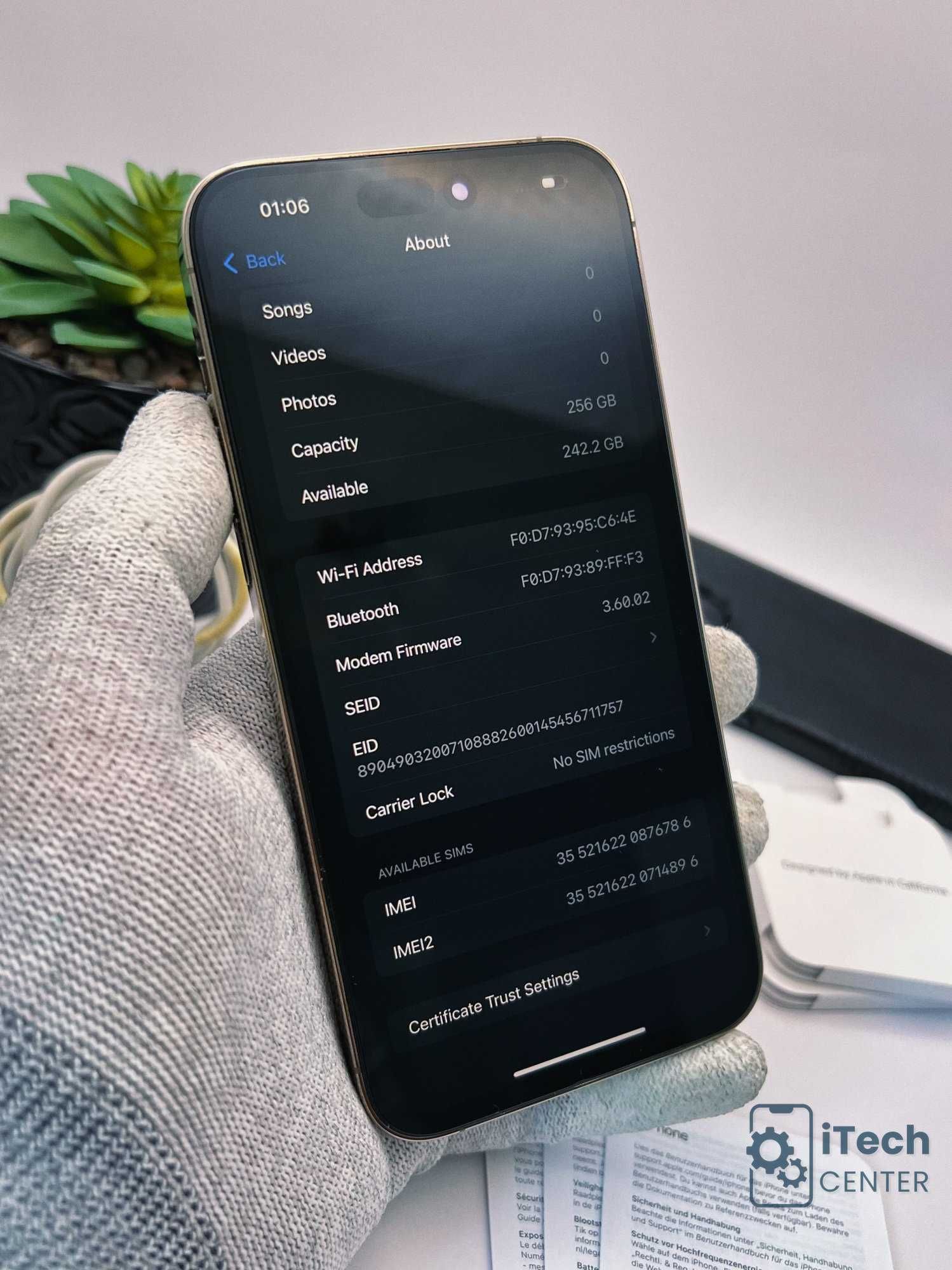 iPhone 14 Pro MAX, 256GB, Gold, 100% батерия, КАТО НОВ, ГАРАНЦИЯ!