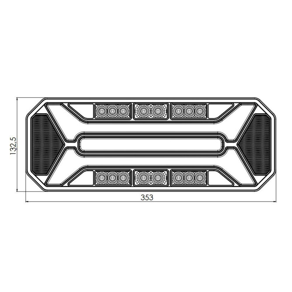 Универсален LED стоп с динамични светлини и неон ефект 12-24V