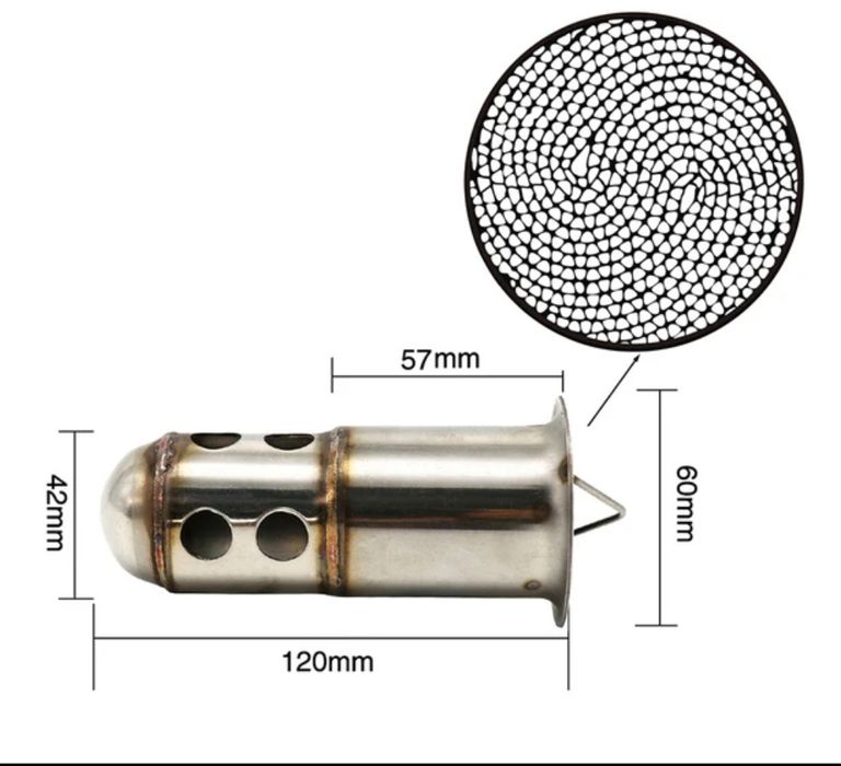 DB-Killer (заглушител) с катализатор, за Ауспух на мотоциклет.