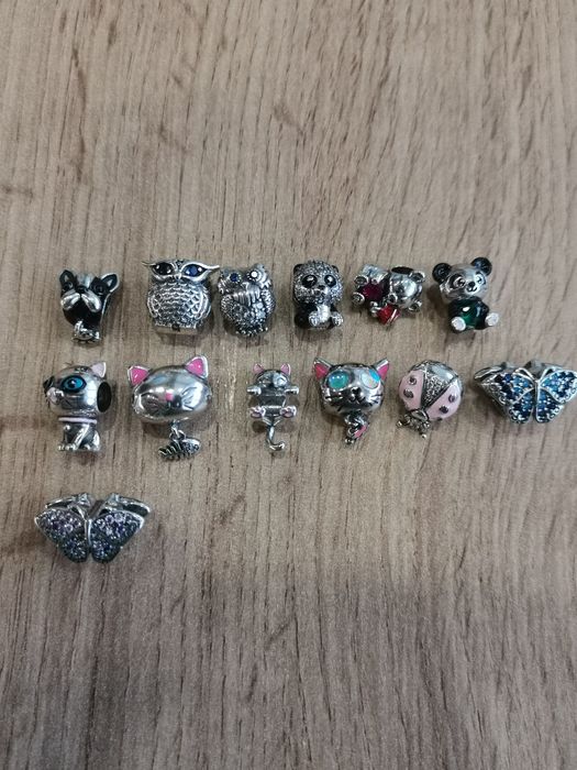 Сребърни талисмани висулки стопери клипс за гривни Пандора