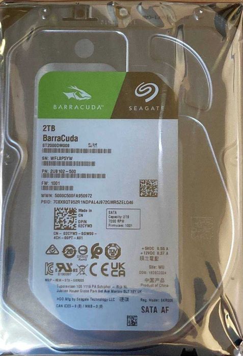 Жесткий диск Seagate BarraCuda 2TB (ST2000DM008)