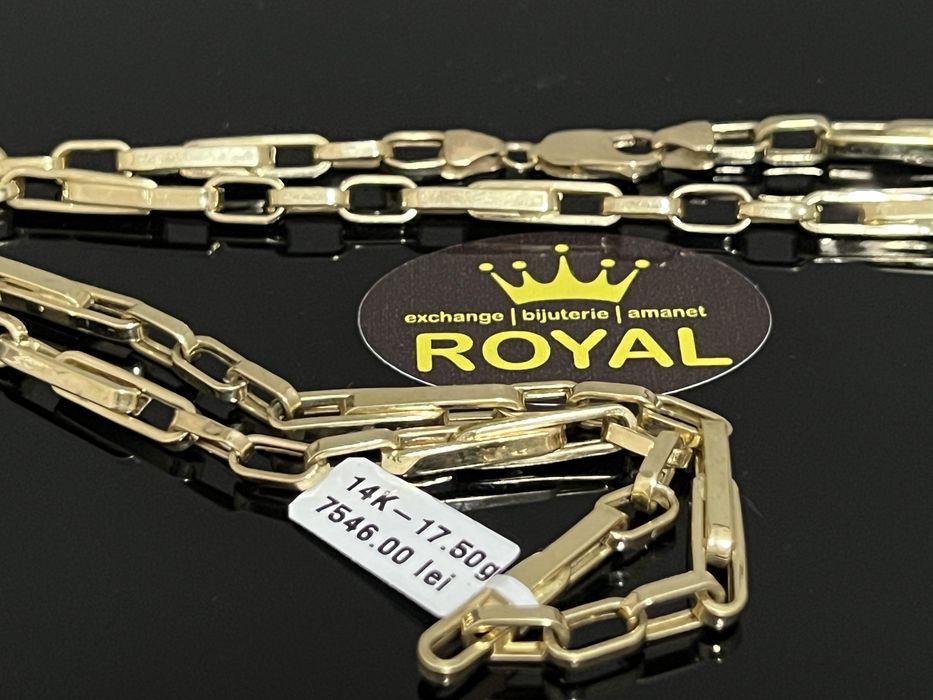 Bijuteria Royal CB : Lant barbatesc aur 14k 17,50 grame