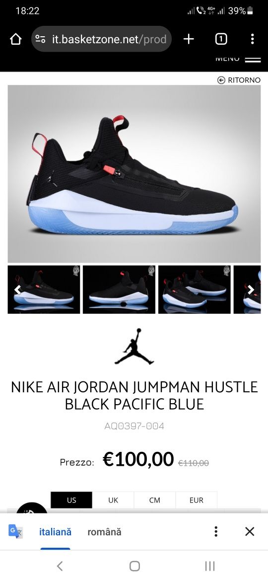 Nike air jordan zoom jumpman hustle originali marime 40