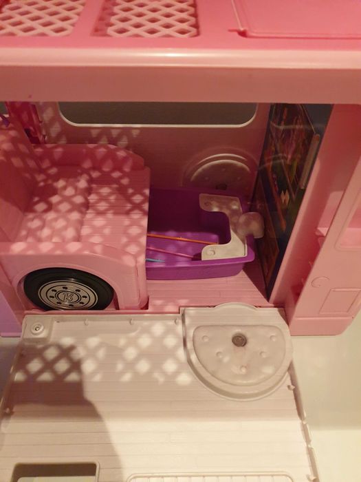 Caravana jucarie van cu barcă masina barbie ieftina cadou fetițe