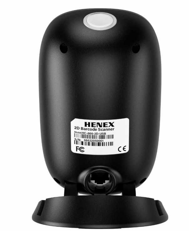 Сканер штрих-кодов и QR-кодов HENEX HC-666 — проводной 2D-сканер