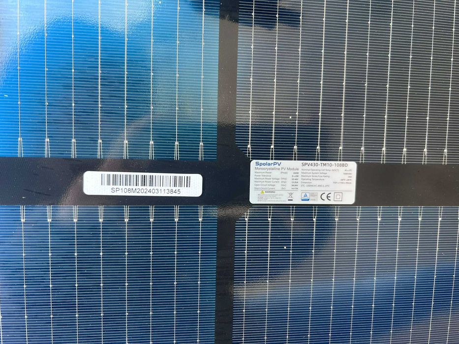 Panouri fotovoltaice bifaciale Spolar 430W – FULL BLACK, celule TOPCon