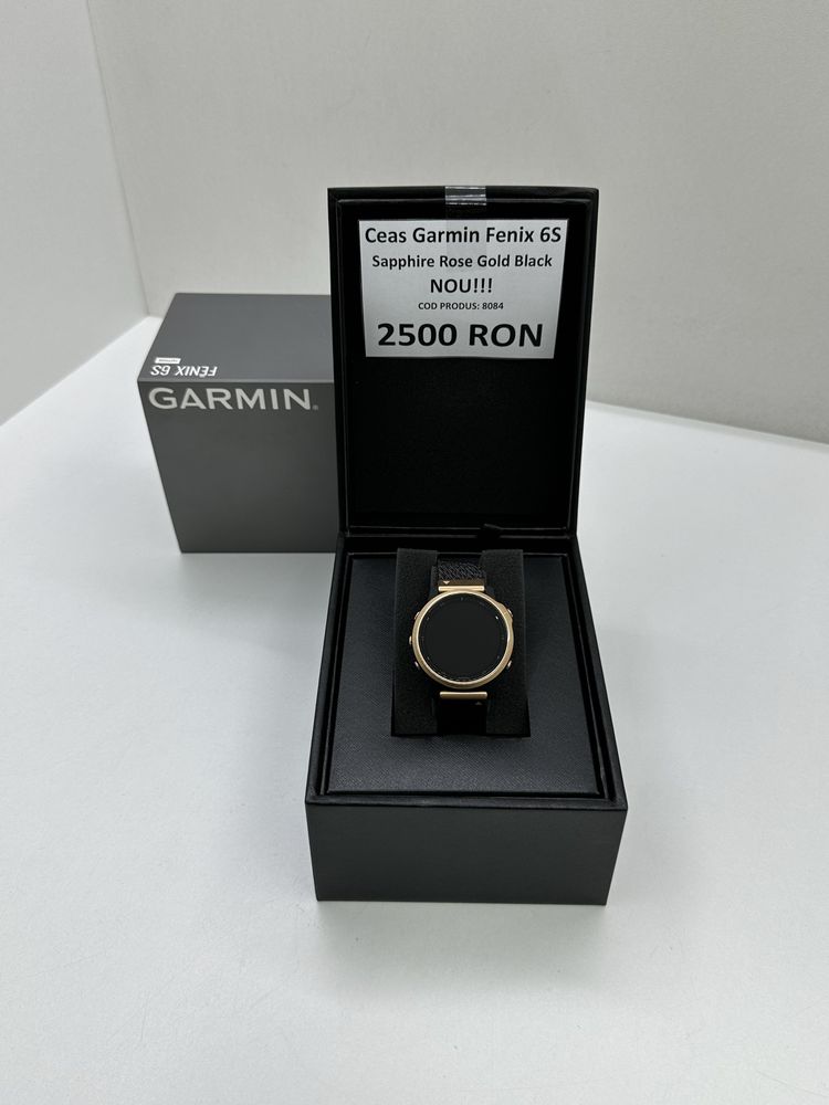 Ceas Garmin Fenix 6S, 42 mm Sapphire Rose Gold Black Nou