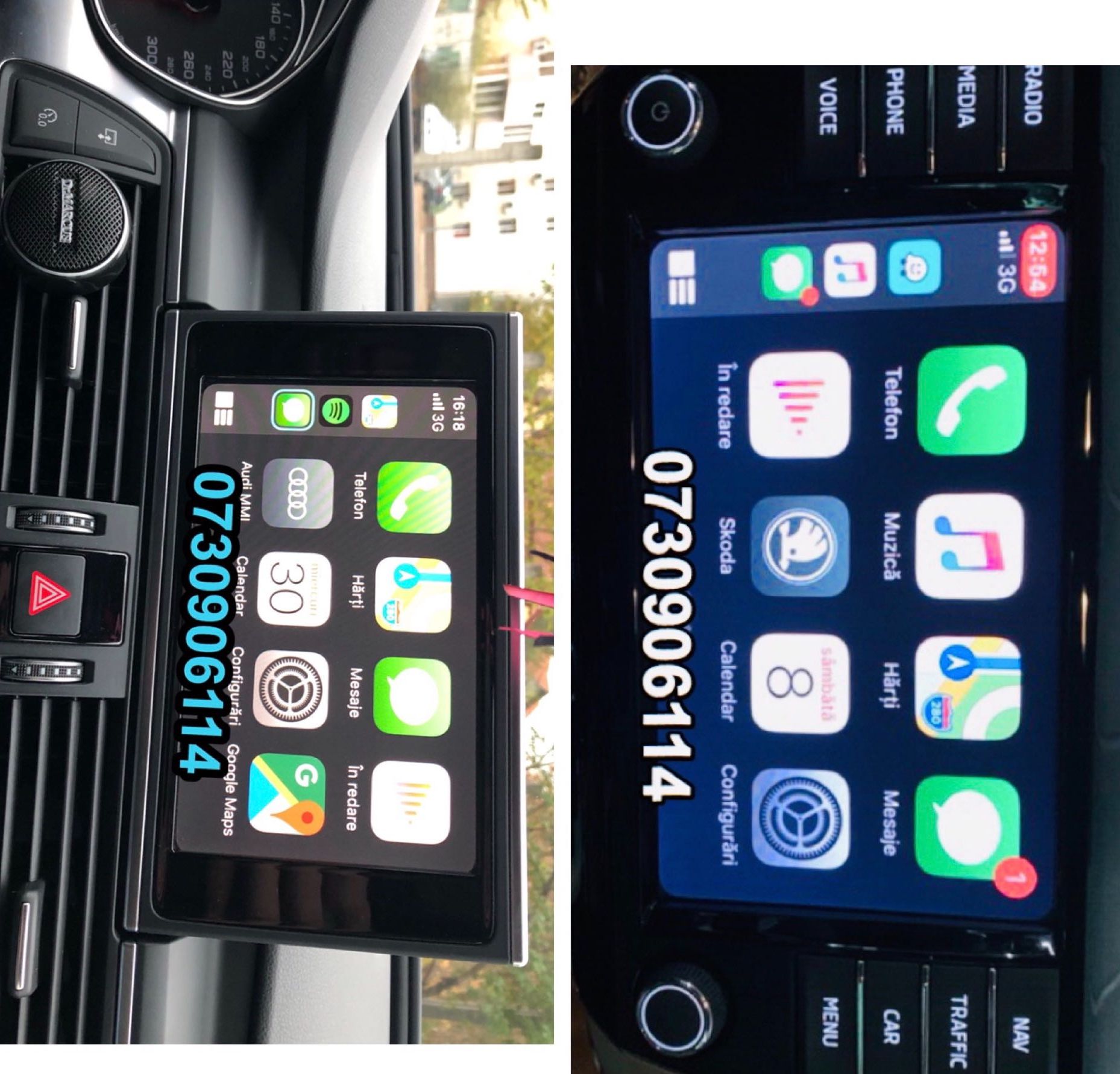 AUDI VW Apple CarPlay Android Auto Waze A4 A5 A6 A7 A8 Q7 Passat Harti