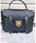 Дамска чанта Michael Kors Manhattan черна кожа с цветни елементи