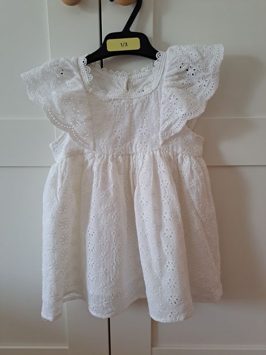 Rochie alba 9-12 luni