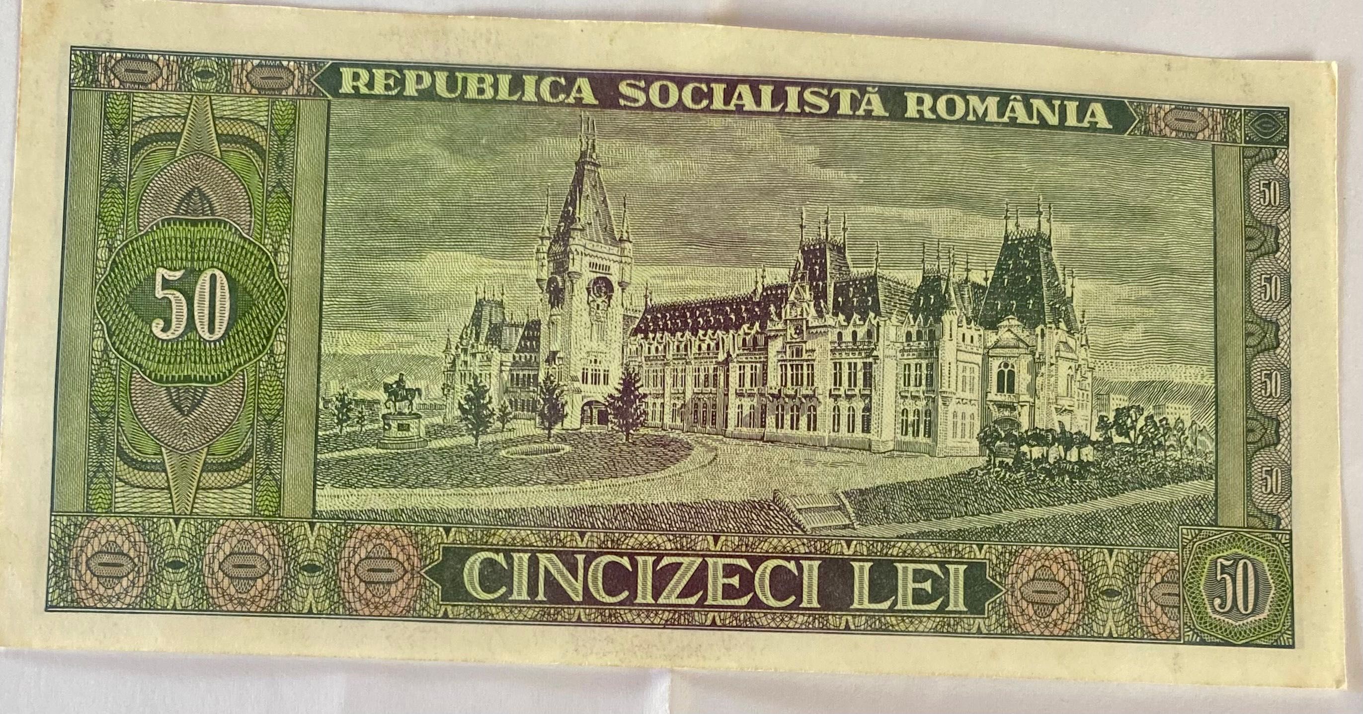 Bancnota 50 Lei Republica Socialista Romania