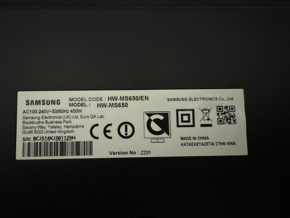Soundbar Samsung HW MS 650 450W