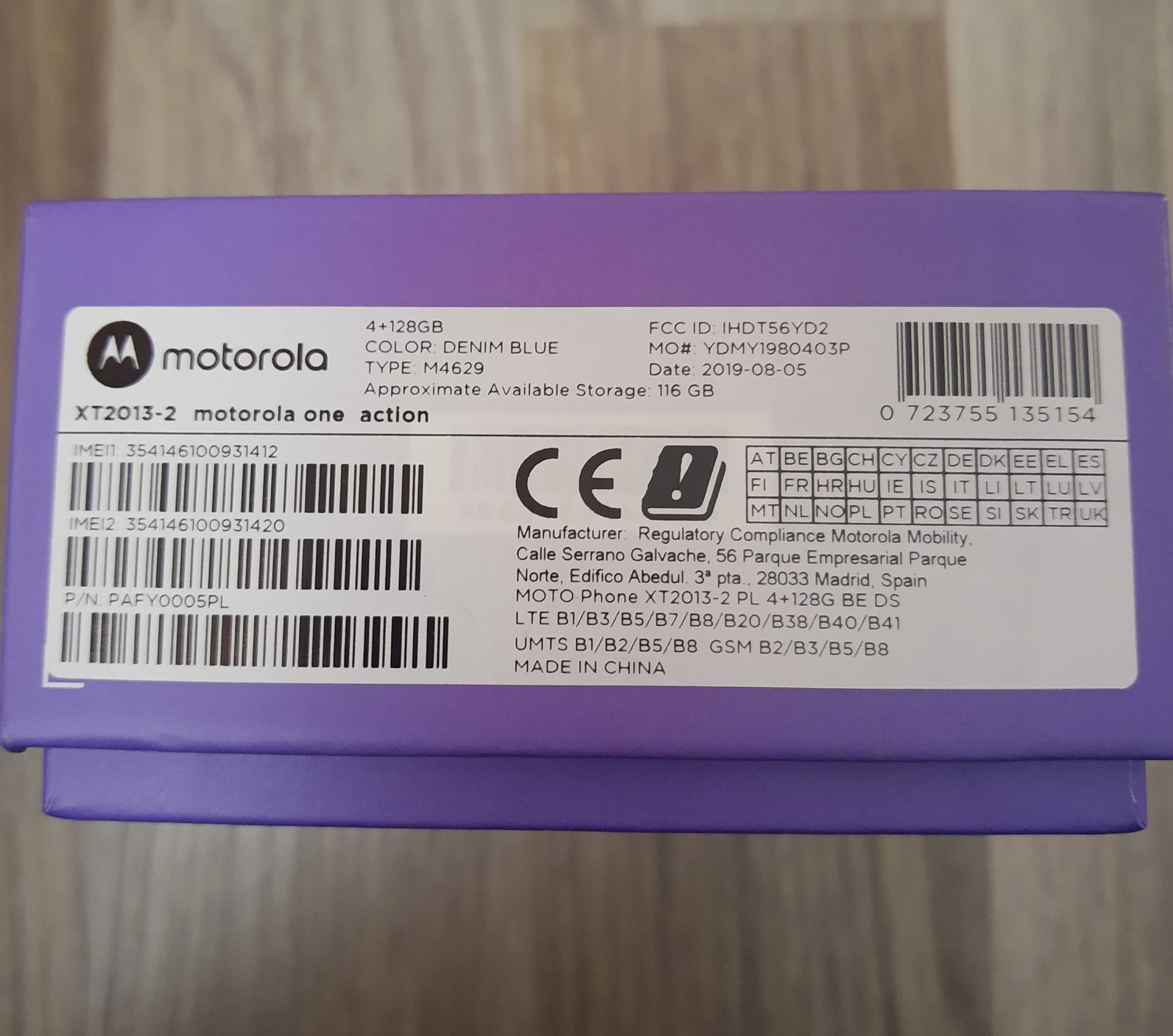 Motorola One Action XT2013-2, 4GB/128GB