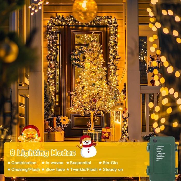 40M 300LEDs Fairy Lights Outdoor с таймер Коледни светлини