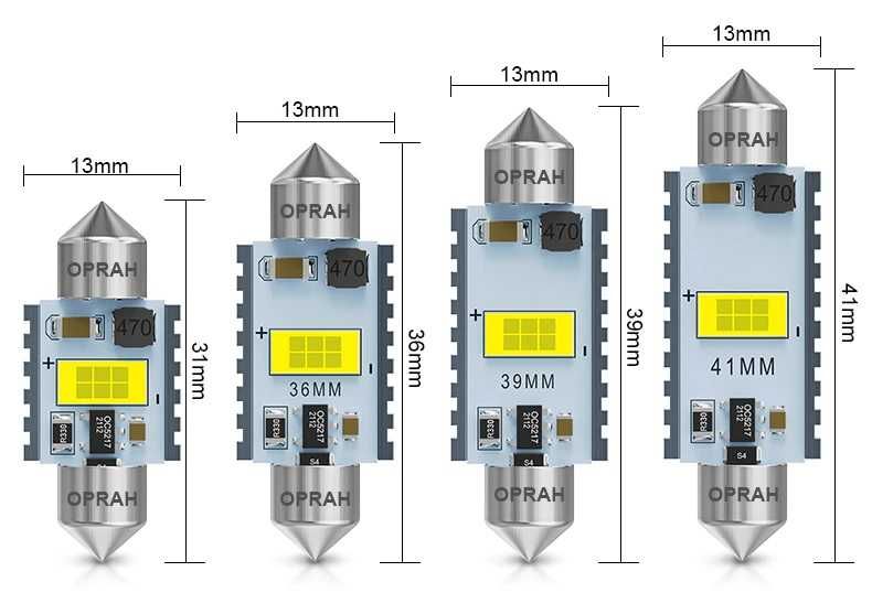 Led интериорни крушки C5W,C10W, Festoon, сулфидки