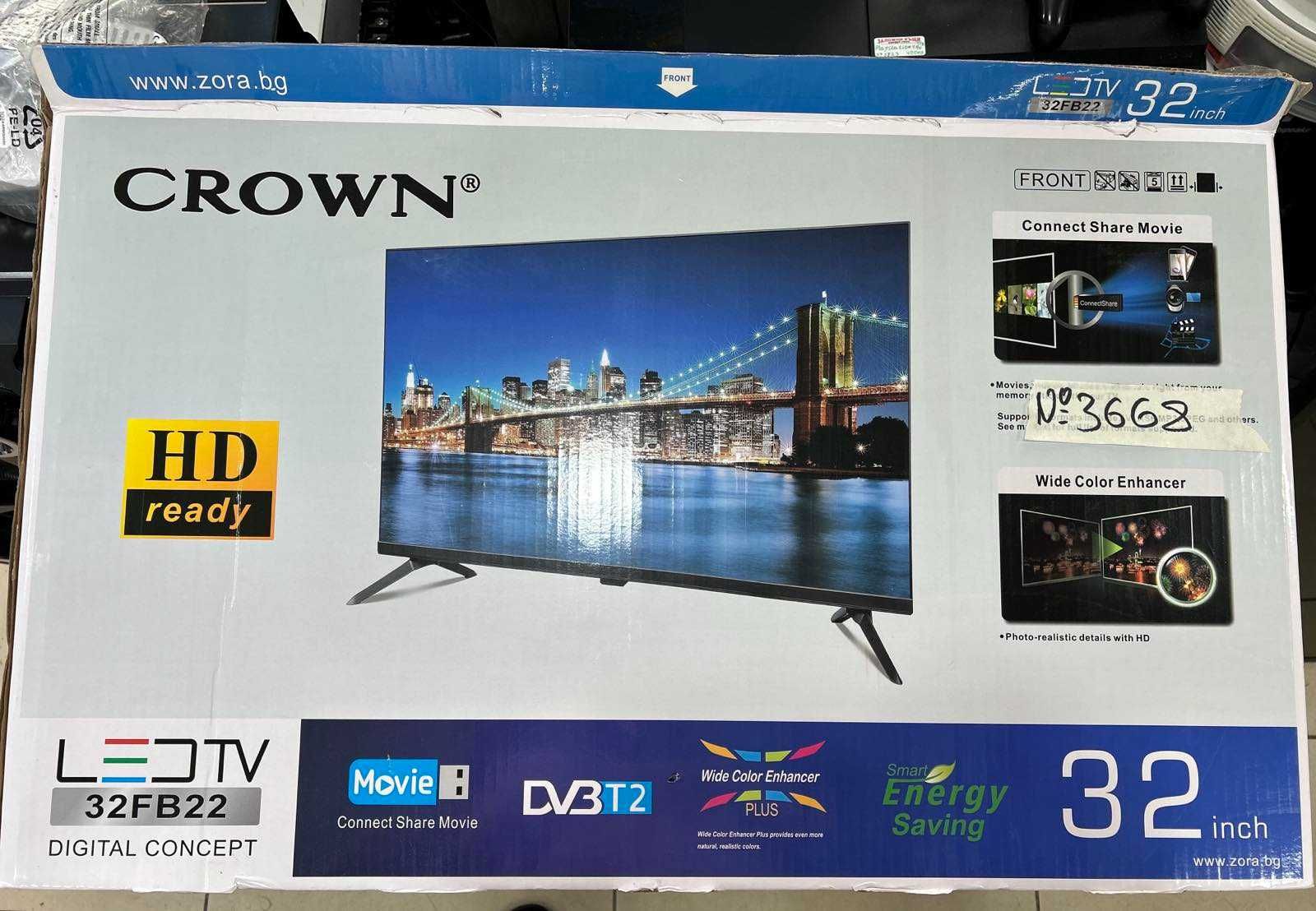 Продавам LED телевизор CROWN 32 INCH
