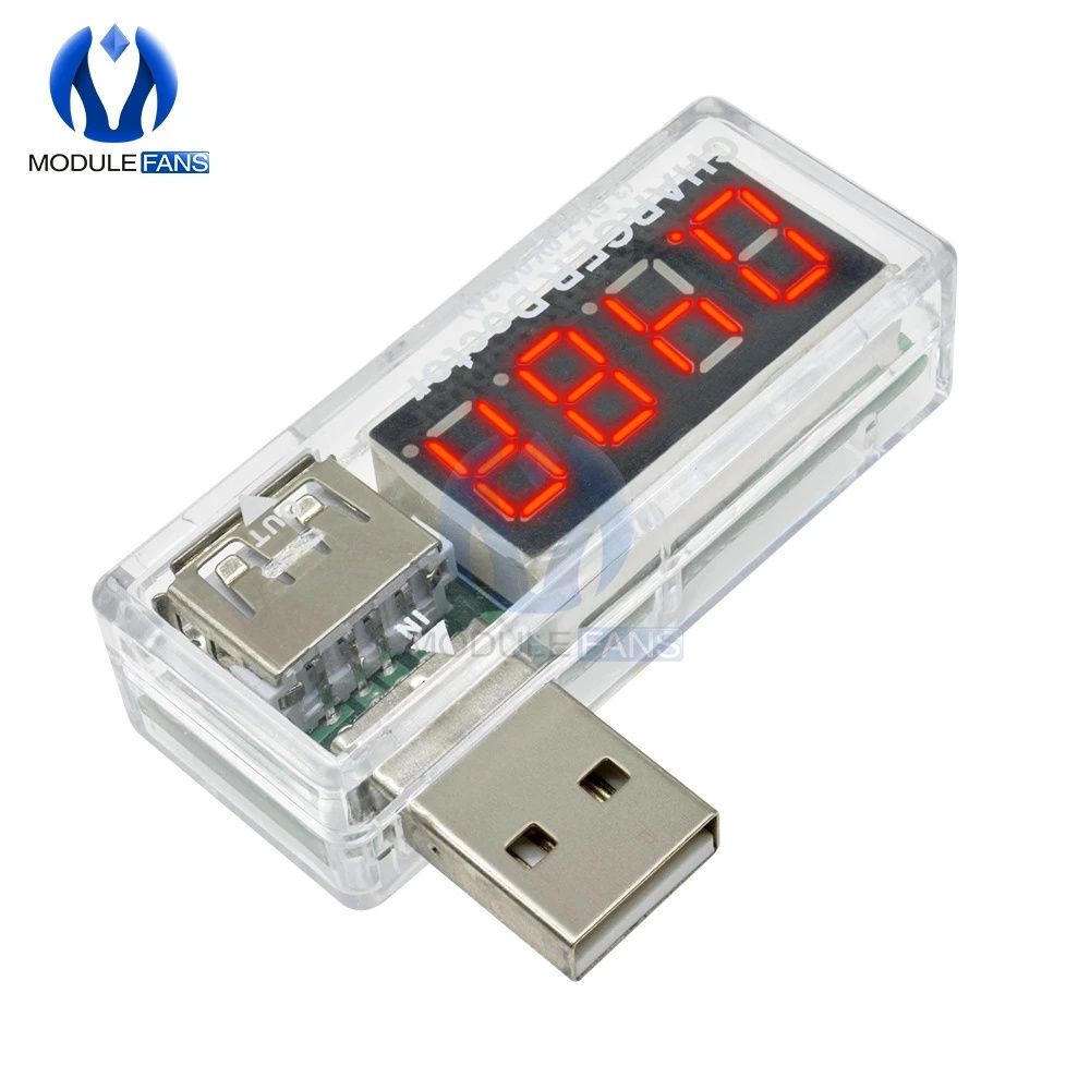 Tester USB, Charger Doctor,Voltmetru,Ampermetru,alb transparent