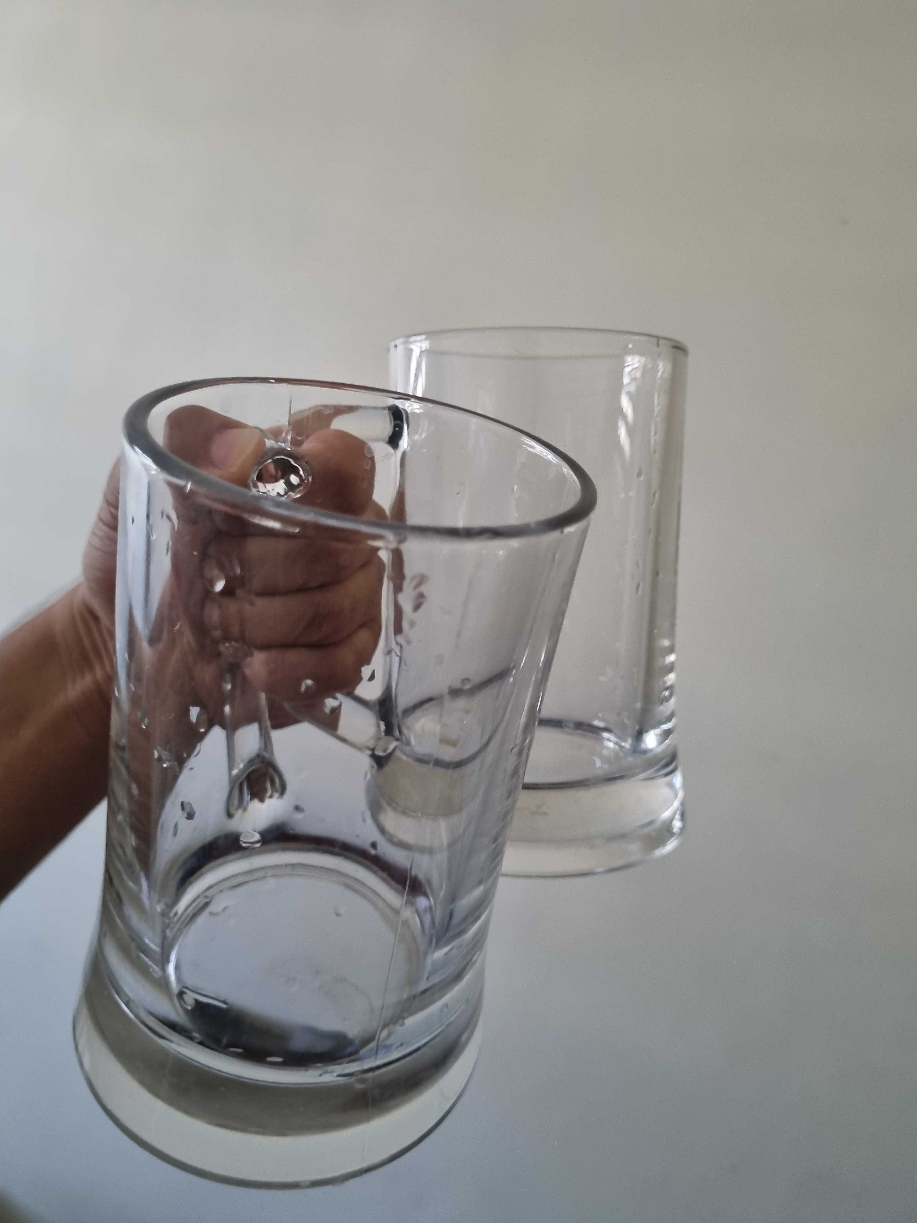 Set of 2 Premium 660ml Glass Mugs – For Beer or Milkshakes