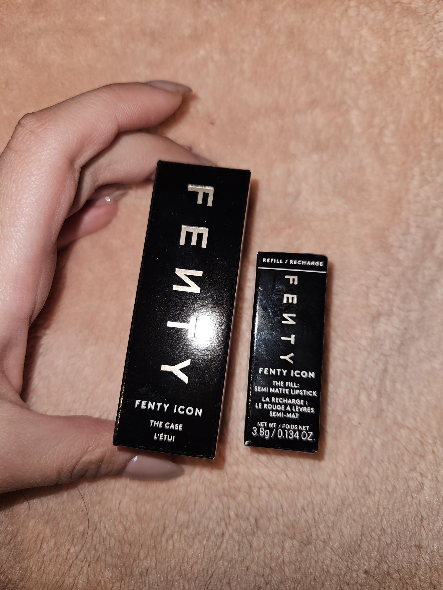 Fenty Icon semi Matte Lipstick and case