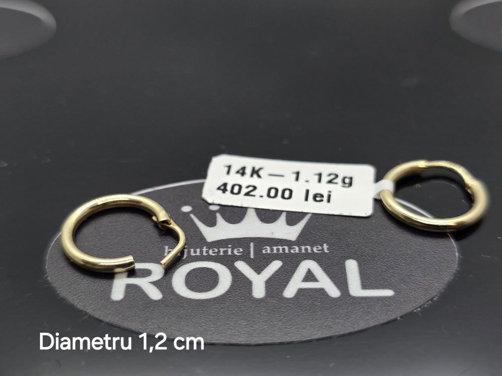 Bijuteria Royal: Cercei aur 14k/1.12 gr