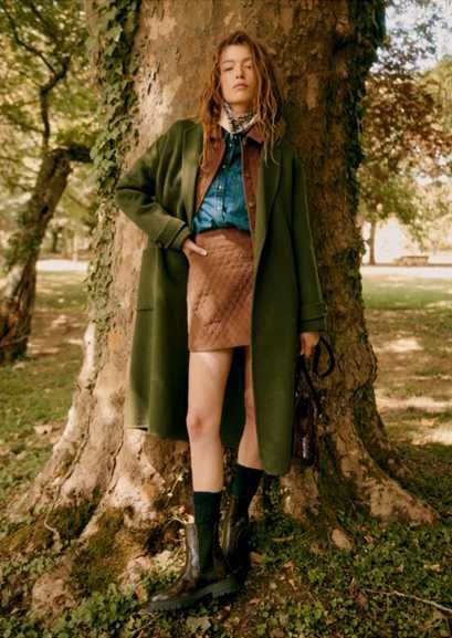 Sezane, Mederick Coat, Garden Green, размер 36