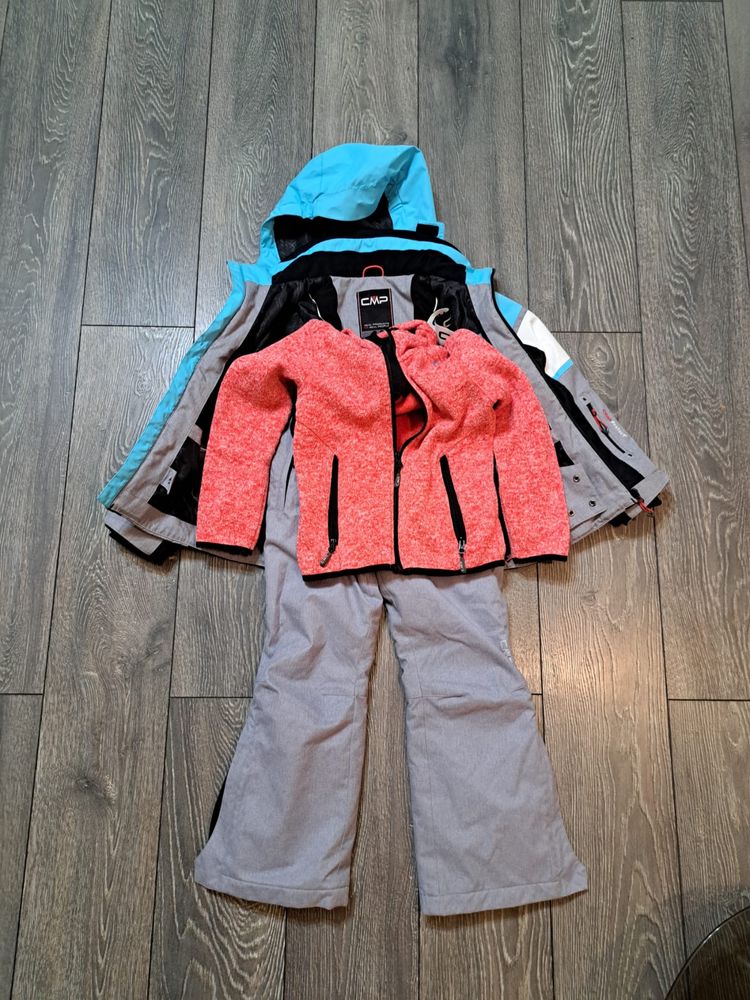 Set CMP geaca+ pantaloni ski+bluza termica ski copii