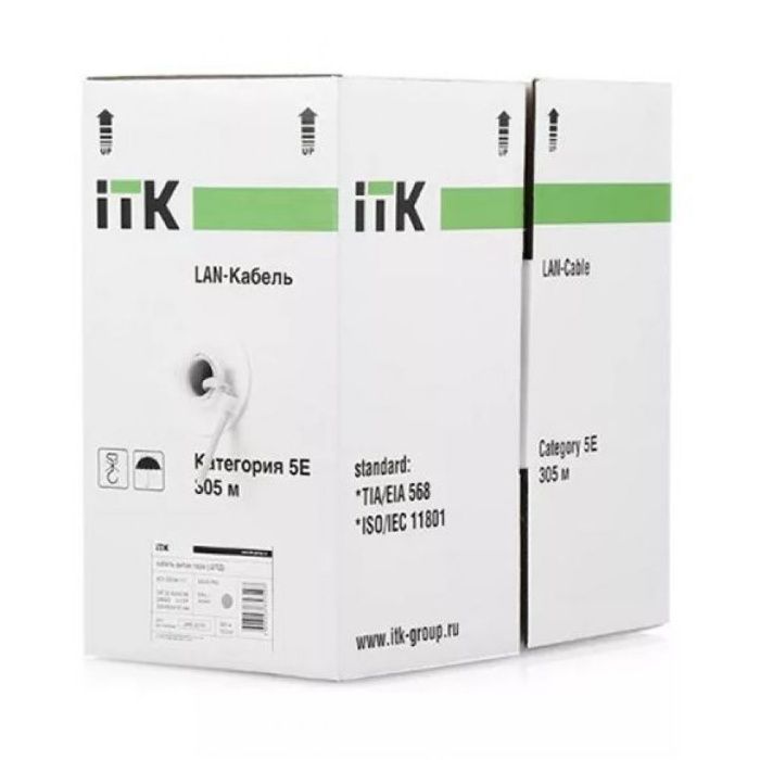 LC1-C5E04-111 ITK Витая пара U/UTP кат.5E 4х2х24AWG PVC серый (305м)