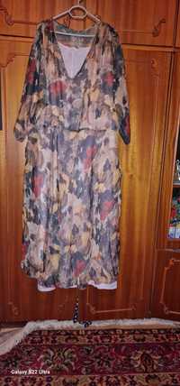 Rochie de voal in culorile toamnei marime 54