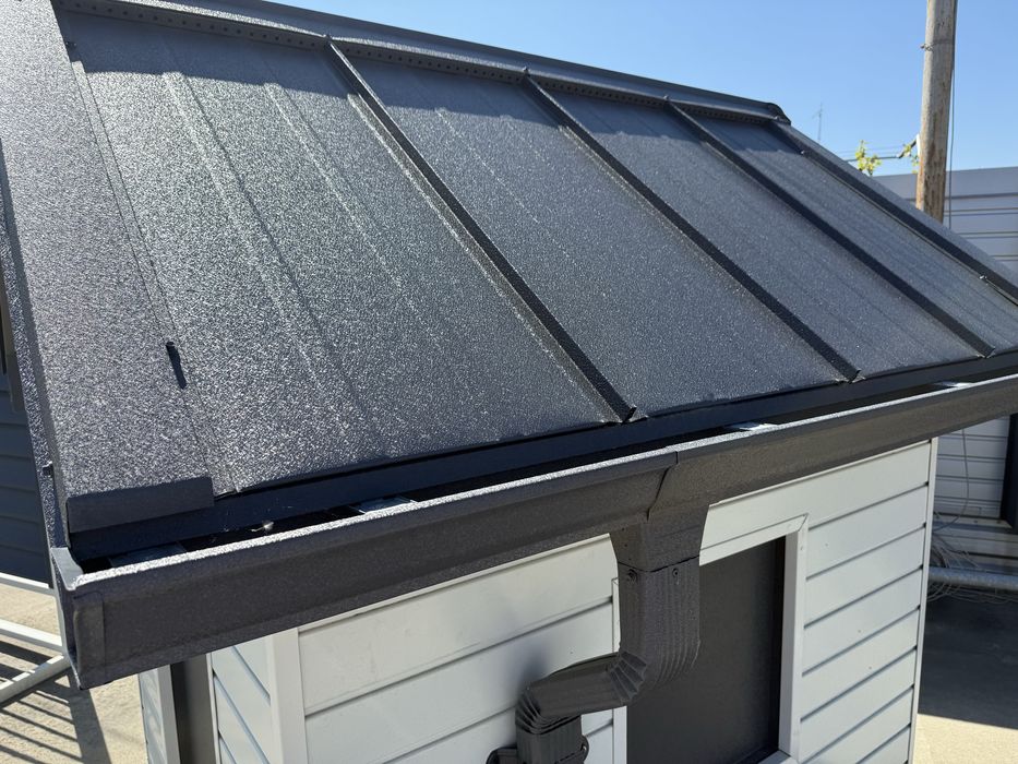 Tablă Prefălțuită Tip Țiglă Metalică Click Acoperiș RAL 7016 gri 0,5mm