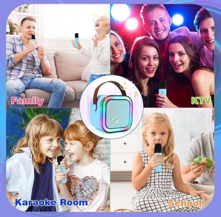 Microfon Karaoke wireless cu bluetooth si boxa