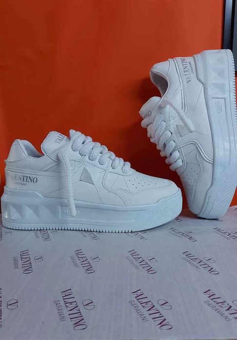 Adidași Valentino albi unisex