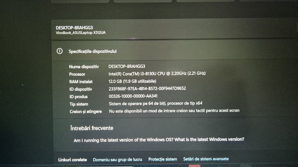 Laptop asus x512u i3