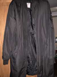Мужская куртка-пальто  тонкая черная S-M