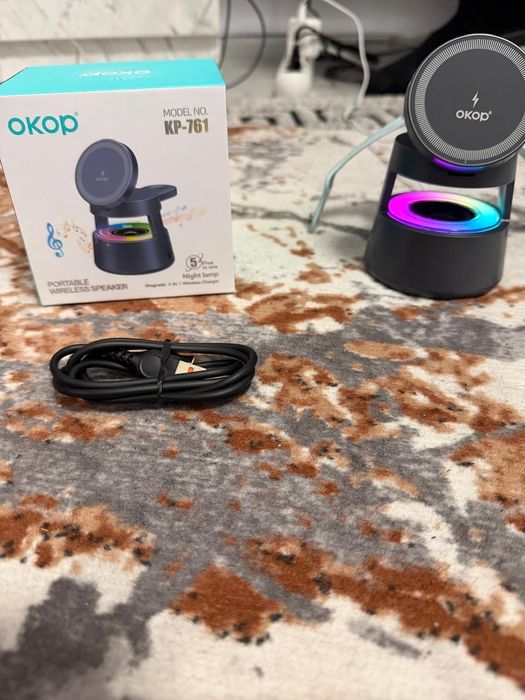 Incarcator wireless 3 in 1 + boxa