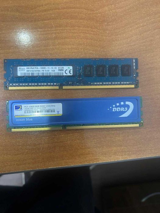 Память DDR4 CRUCIAL,TEAM  по 4 Гб и DDR3 TwinMOS, SKhynix по 8 Гб