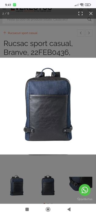 Rucsac BRANVE, Piele ecologica