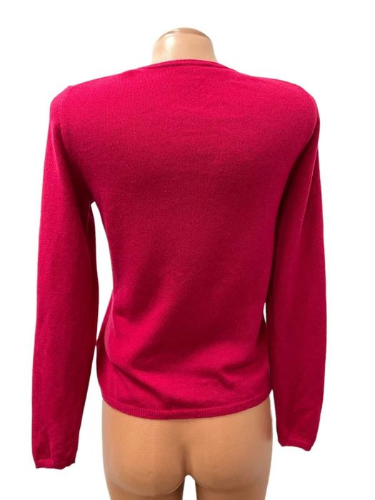 Дамски кашмирен пуловер размер S 100% КАШМИР цикламен